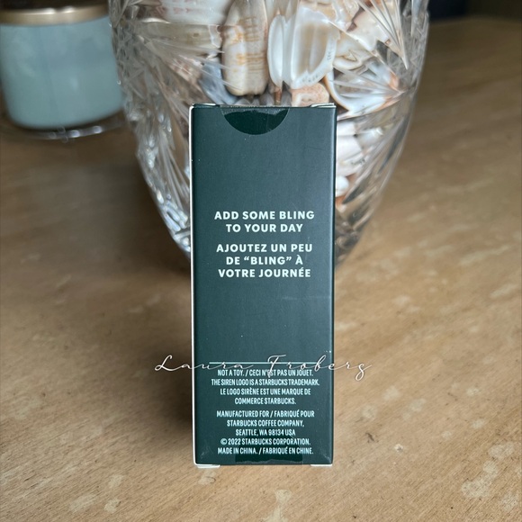 Starbucks Dark Green Studded Keychain - Picture 2 of 3